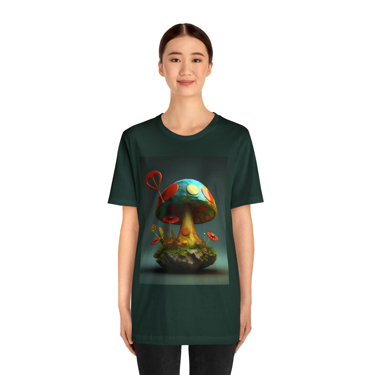 Hippie Mushroom Color Candy Style Design Style 4 Unisex Jersey Short Sleeve Tee