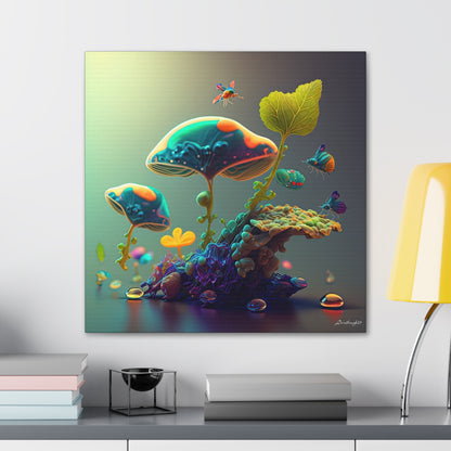 Beautiful Mushroom Luminating Colorful Bliss 6 Canvas Gallery Wraps