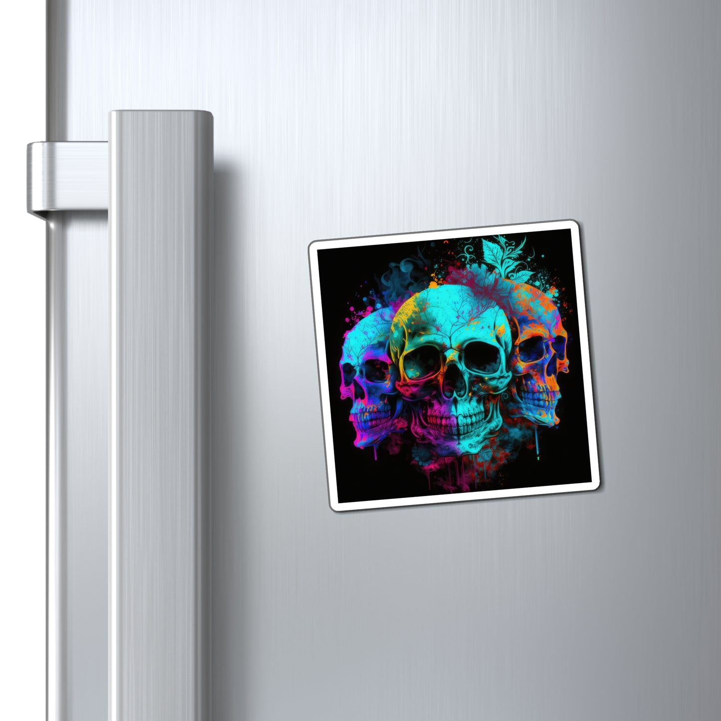 Bold And Beautiful Tie Dye Skulls, Style 8 Magnets