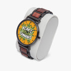 Love Peace Cannabis New Wooden Strap Quartz Watch - With Indicators