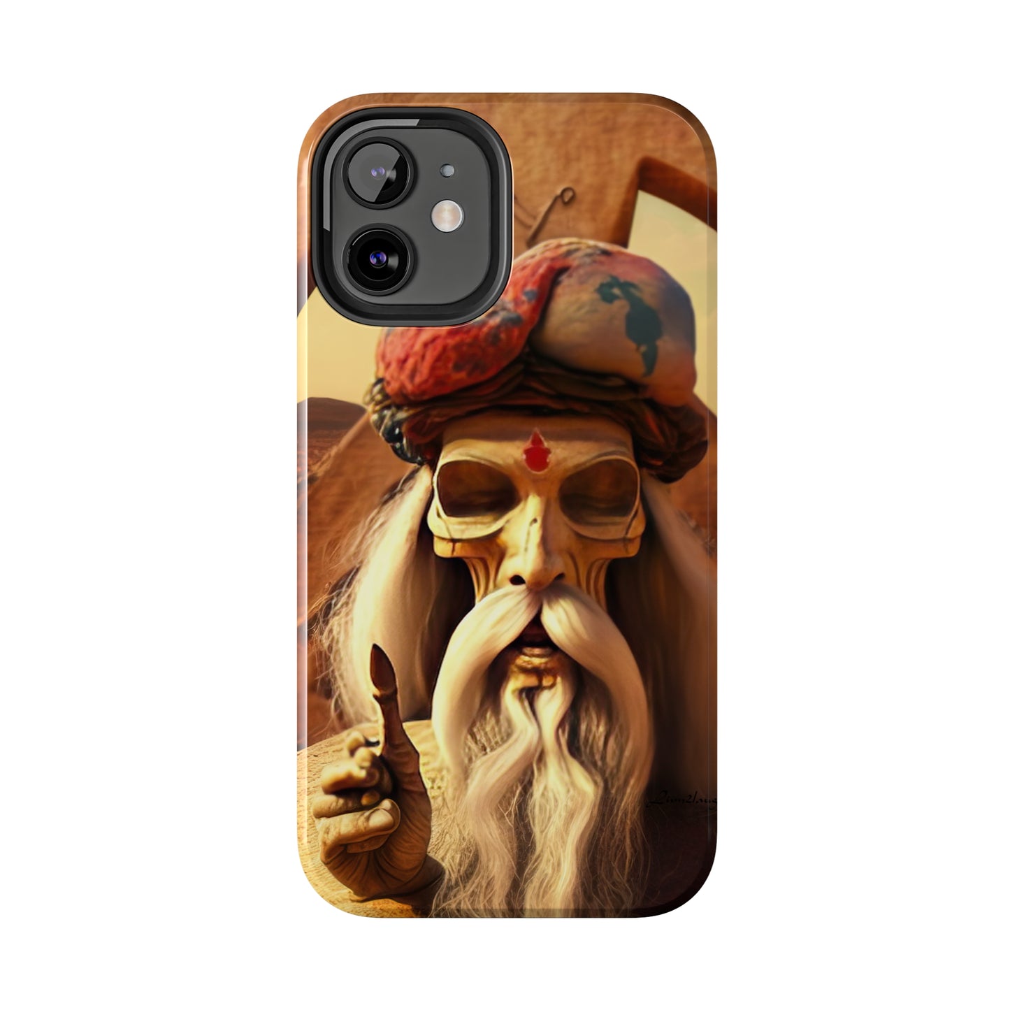 Wise Man In Dessert With Beard And Peace Sign Tough Phone Cases