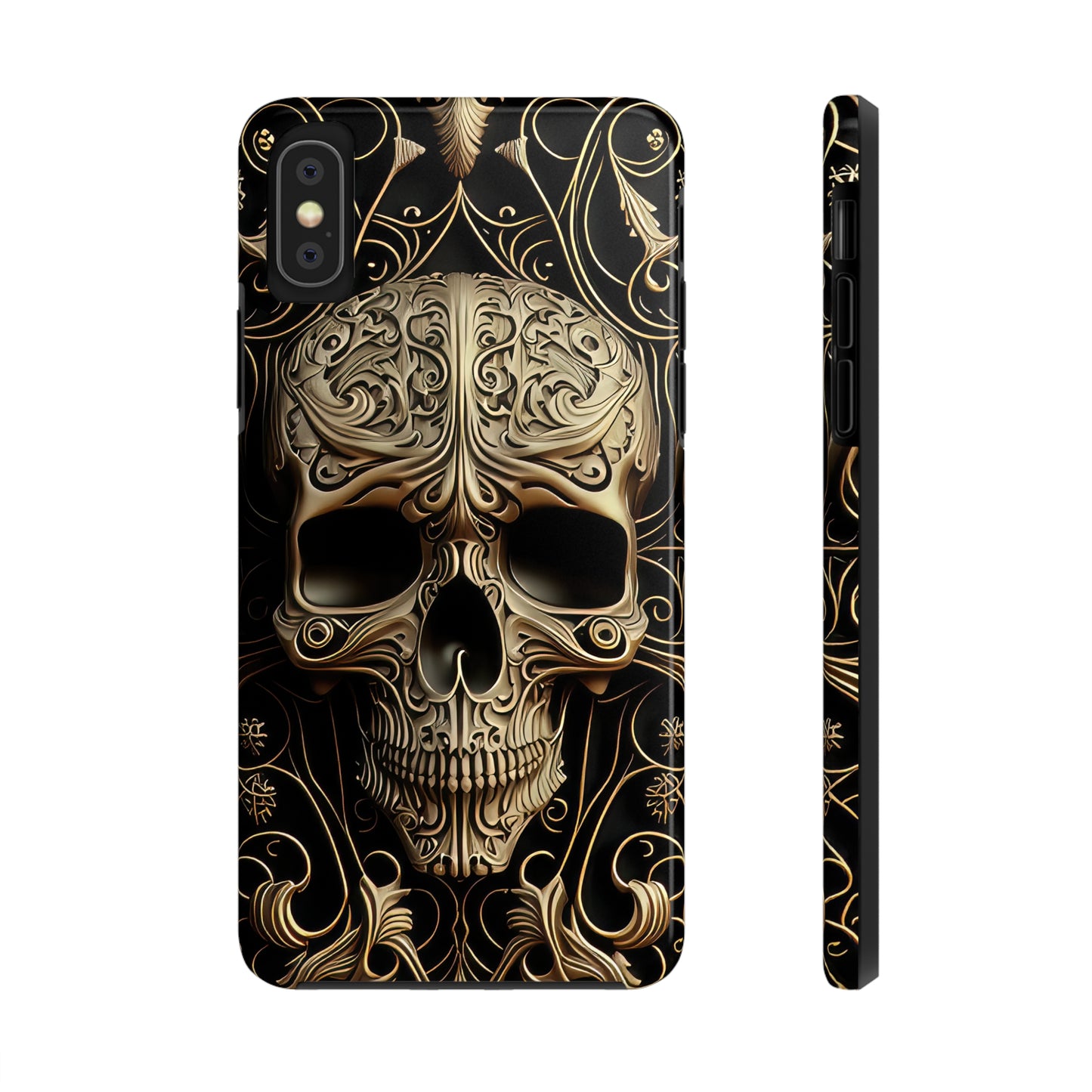 Metallic Chrome Skulls and Classic Designed 8 Tough Phone Cases