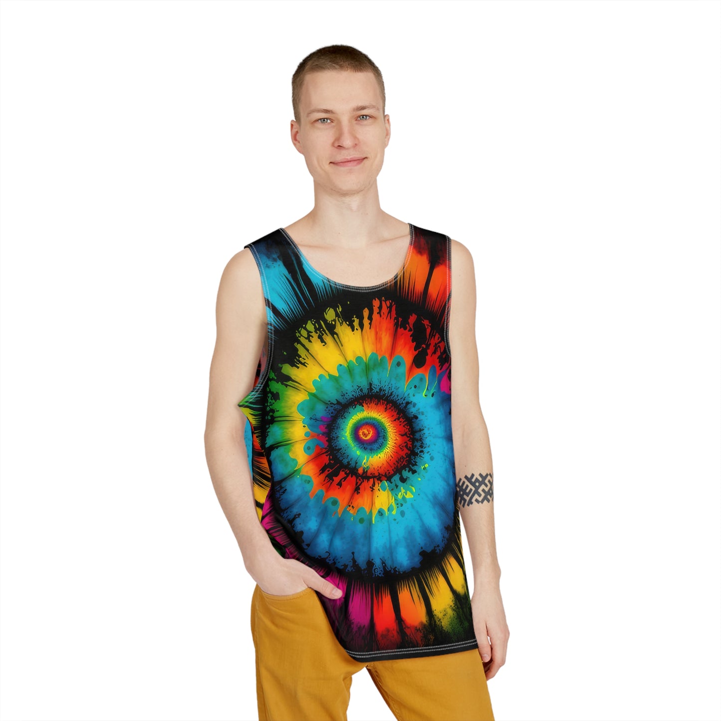 Bold And Beautiful Tie Dye Style Four Men's Tank (AOP)