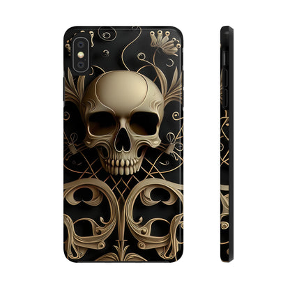 Metallic Chrome Skulls and classic Designed 1 Tough Phone Cases