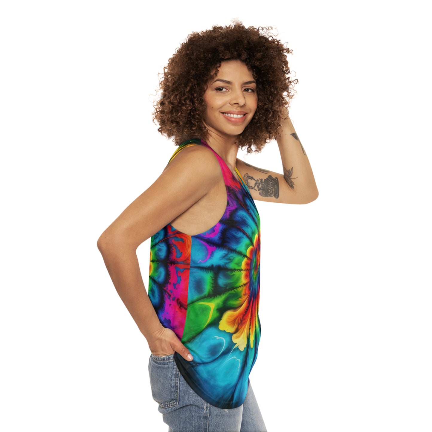 Bold And Beautiful Tie Dye Style Two Unisex Tank Top (AOP)