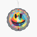 Tie Dye Happy Face Wind Spinner