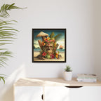 Tiki Dreams by the Shore, Art Print — Colorful Modern Wall Canvas