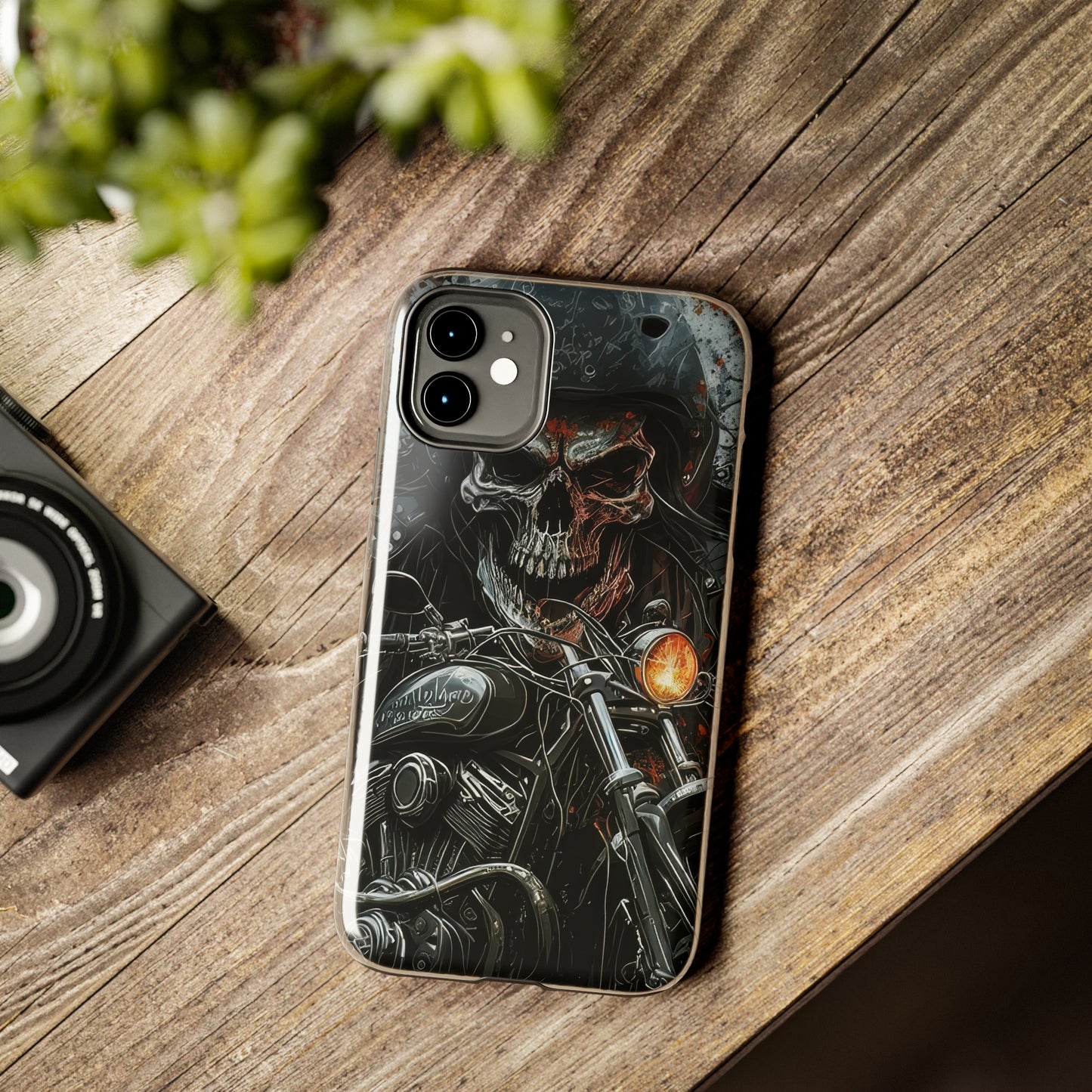 Skull Motorcycle Rider, Ready to Tear Up Road On Beautiful Bike 6 Tough Phone Cases