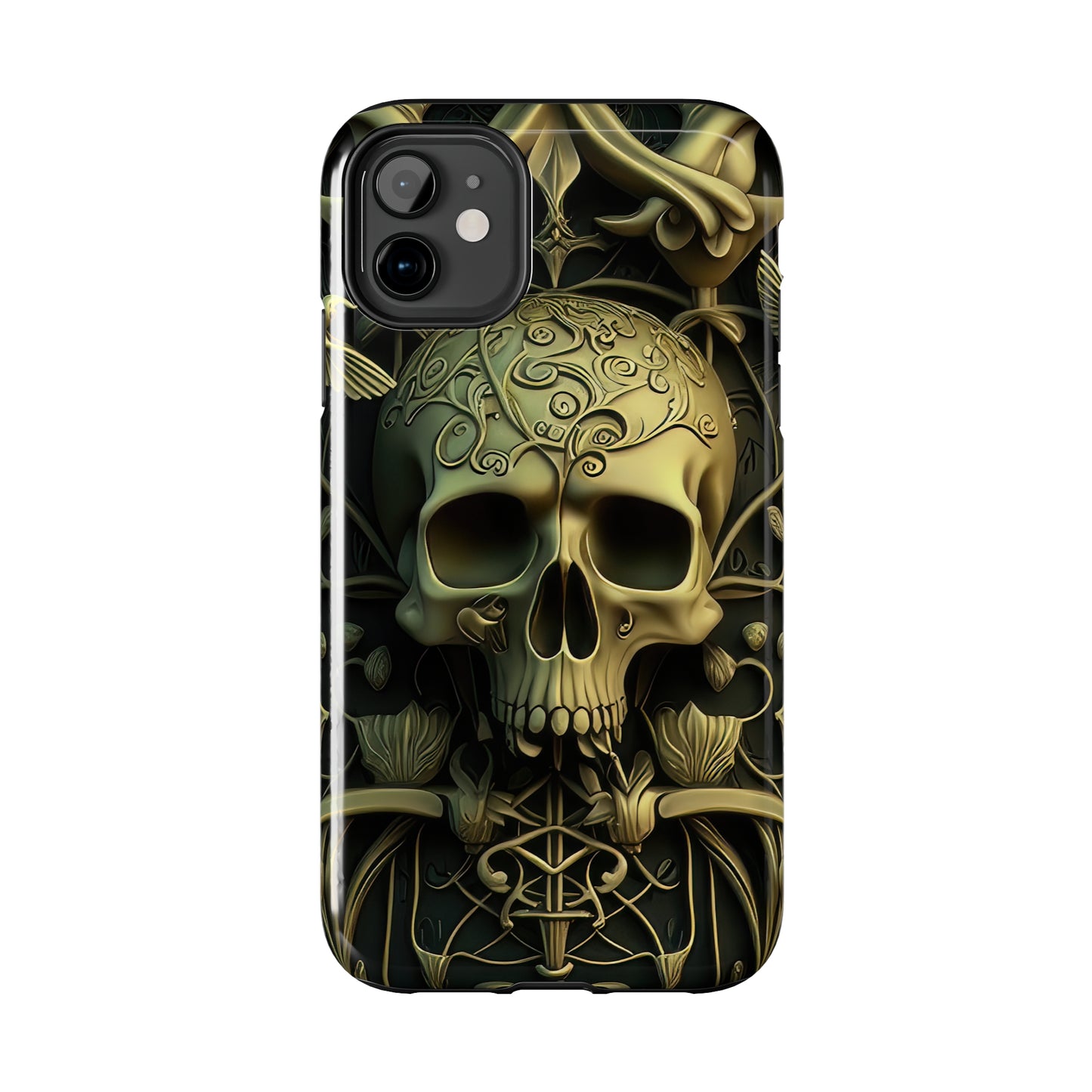 Metallic Chrome Skulls and classic Designed 3 Tough Phone Cases