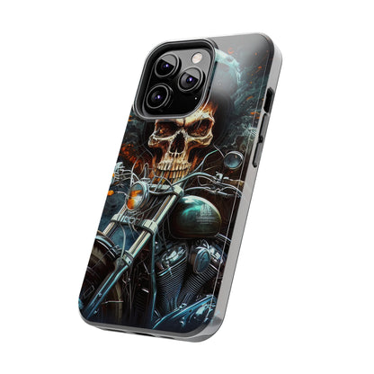 Skull Motorcycle Rider, Ready to Tear Up Road On Beautiful Bike 9 Tough Phone Cases