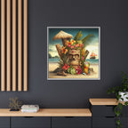 Tiki Dreams by the Shore, Art Print — Colorful Modern Wall Canvas