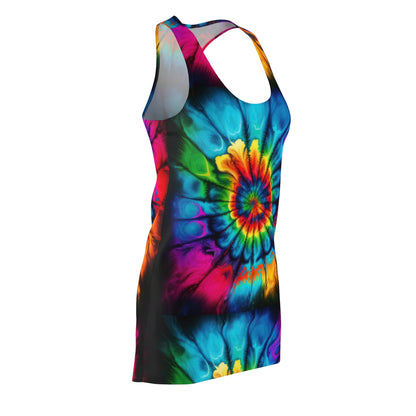 Bold And Beautiful Tie Dye Style Two C, Women's Cut & Sew Racerback Dress (AOP)