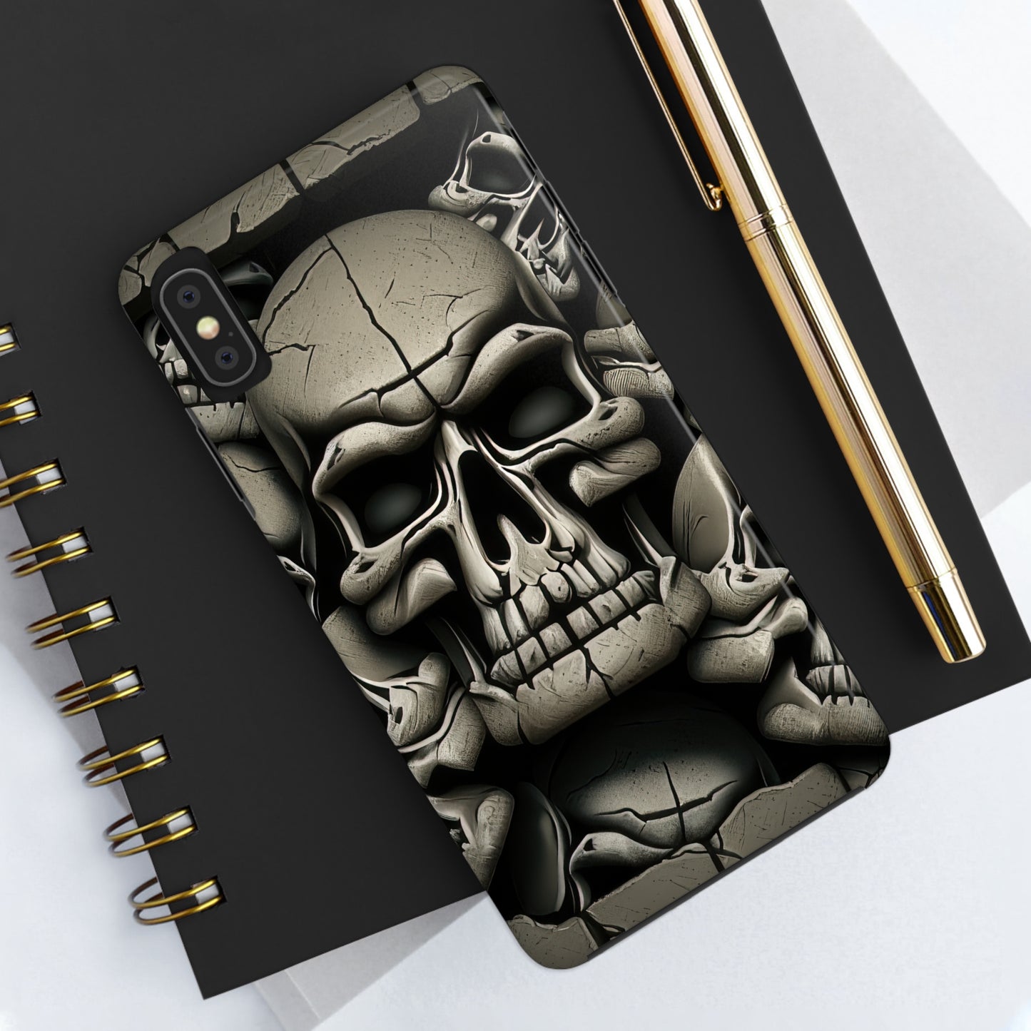 Metallic Chrome Skulls and classic Designed 12 Tough Phone Cases