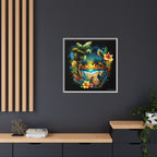 Island Rhythm at Dusk, Art Print — Colorful Modern Wall Canvas