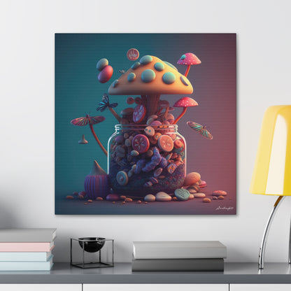 Beautiful Mushroom Luminating Colorful Bliss 10 Canvas Gallery Wraps