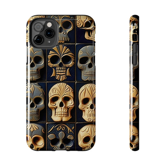 Metallic Chrome Skulls and classic Designed 17 Tough Phone Cases