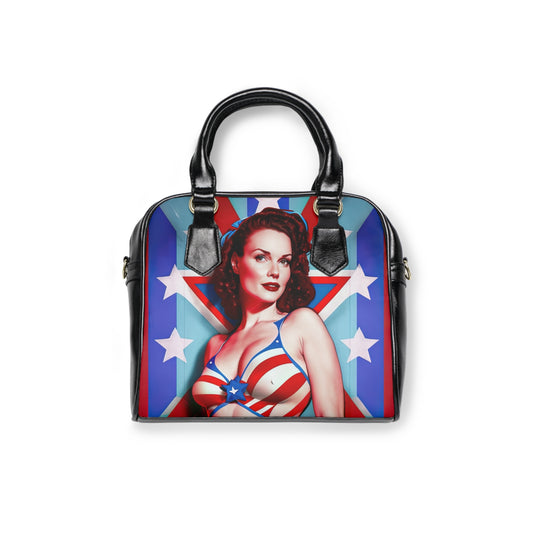 Retro Pin-Up Girl With Tattoo's Style Five Shoulder Handbag