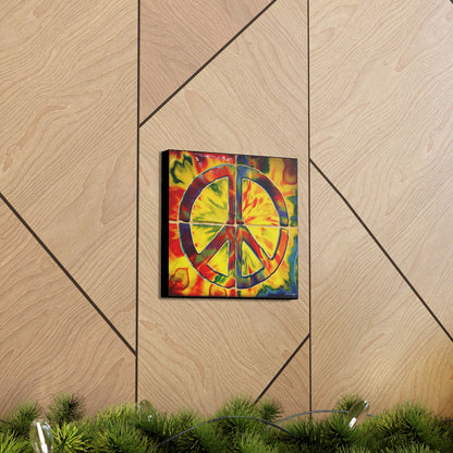 Coolio Tie Dye Hippie Peace Sign Canvas Gallery Wraps