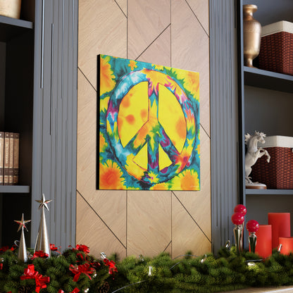 Coolio Tie Dye Hippie Peace Sign 10 Canvas Gallery Wraps