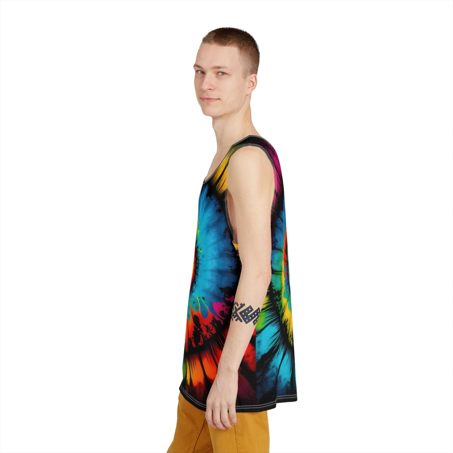 Bold And Beautiful Tie Dye Style Four 3 Men's Tank (AOP)