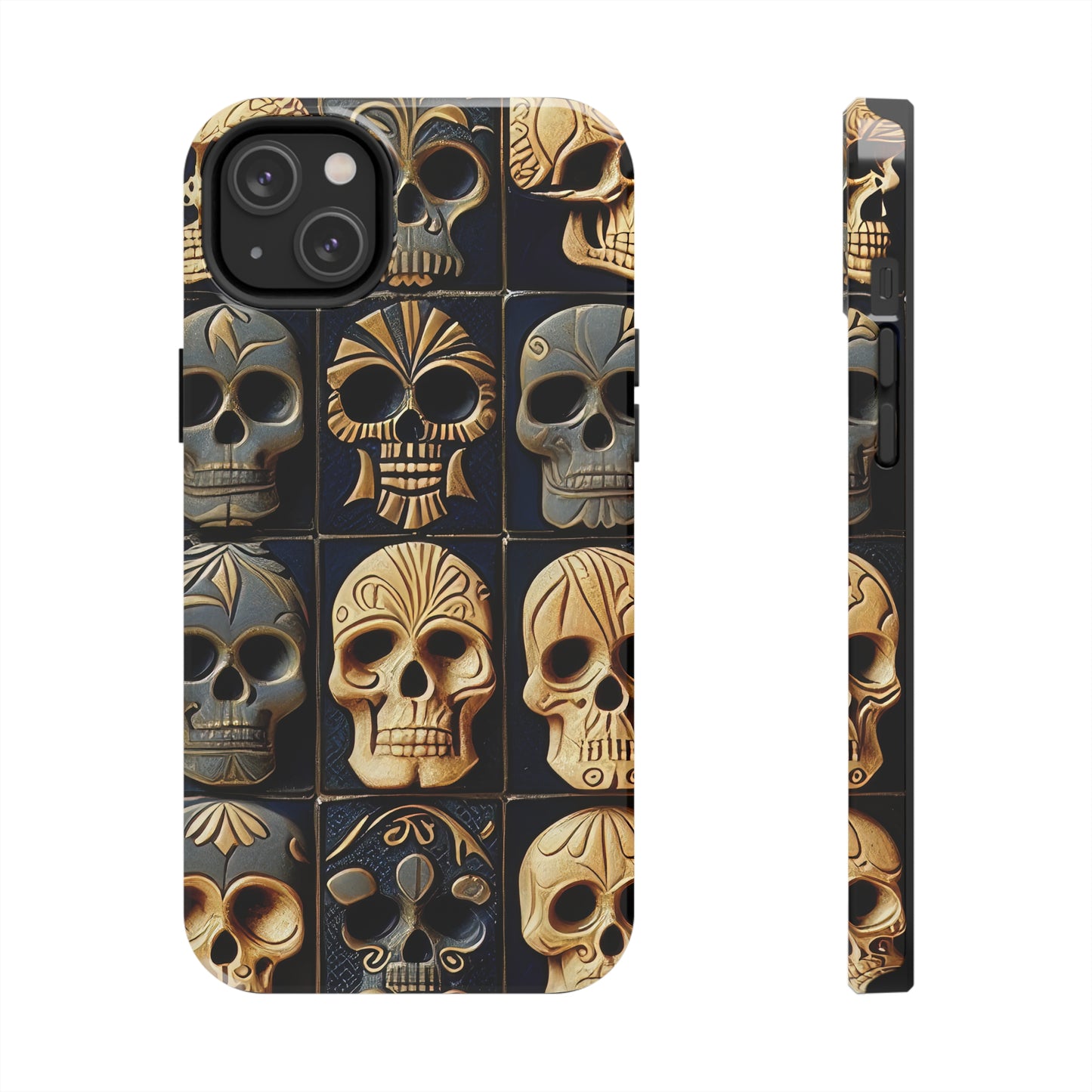 Metallic Chrome Skulls and classic Designed 17 Tough Phone Cases