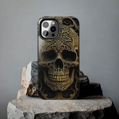 Metallic Chrome Skulls and classic Designed 4 Tough Phone Cases