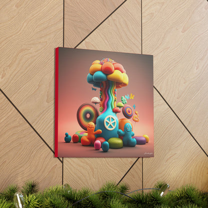Gummy-Candy Style Mushroom Fun Bliss Canvas Gallery Wraps