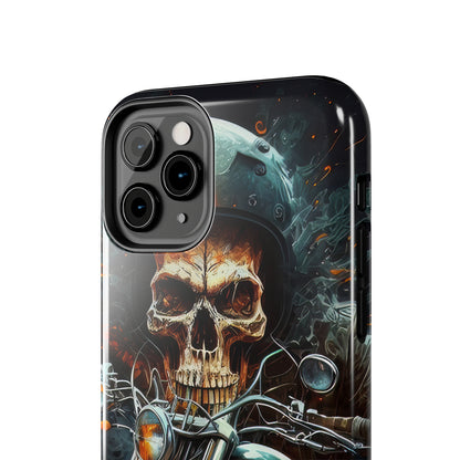 Skull Motorcycle Rider, Ready to Tear Up Road On Beautiful Bike 9 Tough Phone Cases