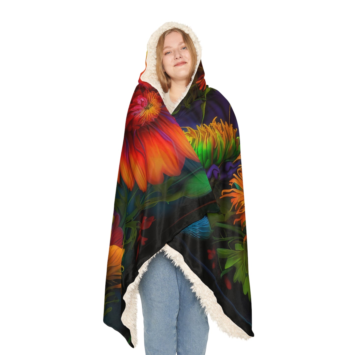 Bold And Beautiful Flowers Style one Snuggle Blanket