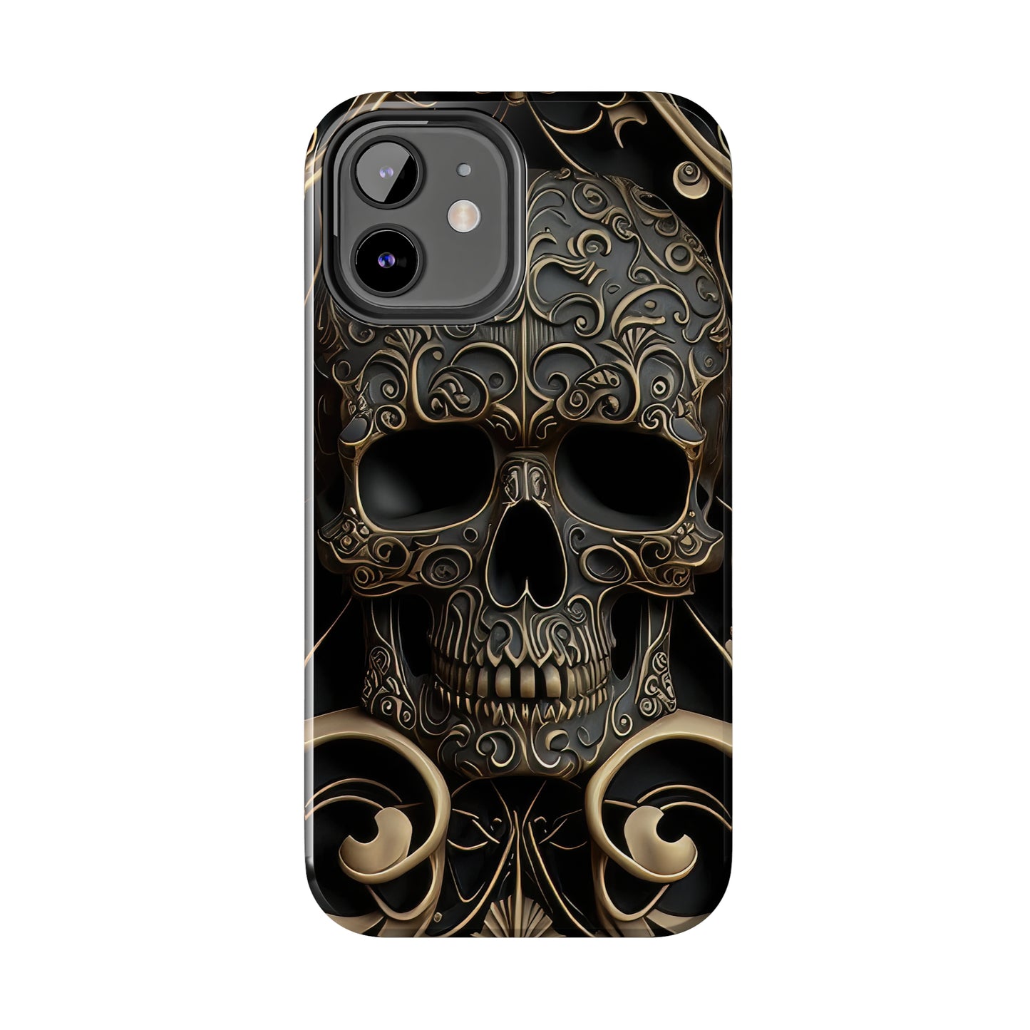 Metallic Chrome Skulls and classic Designed 2 Tough Phone Cases