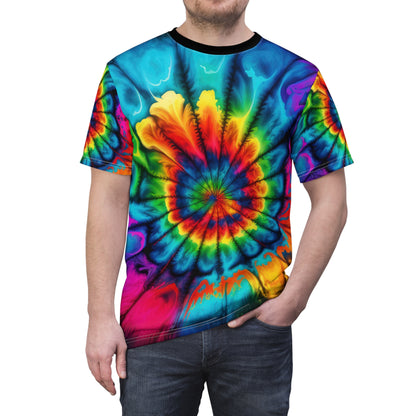 Bold And Beautiful Tie Dye Style Two Unisex Cut & Sew Tee (AOP)