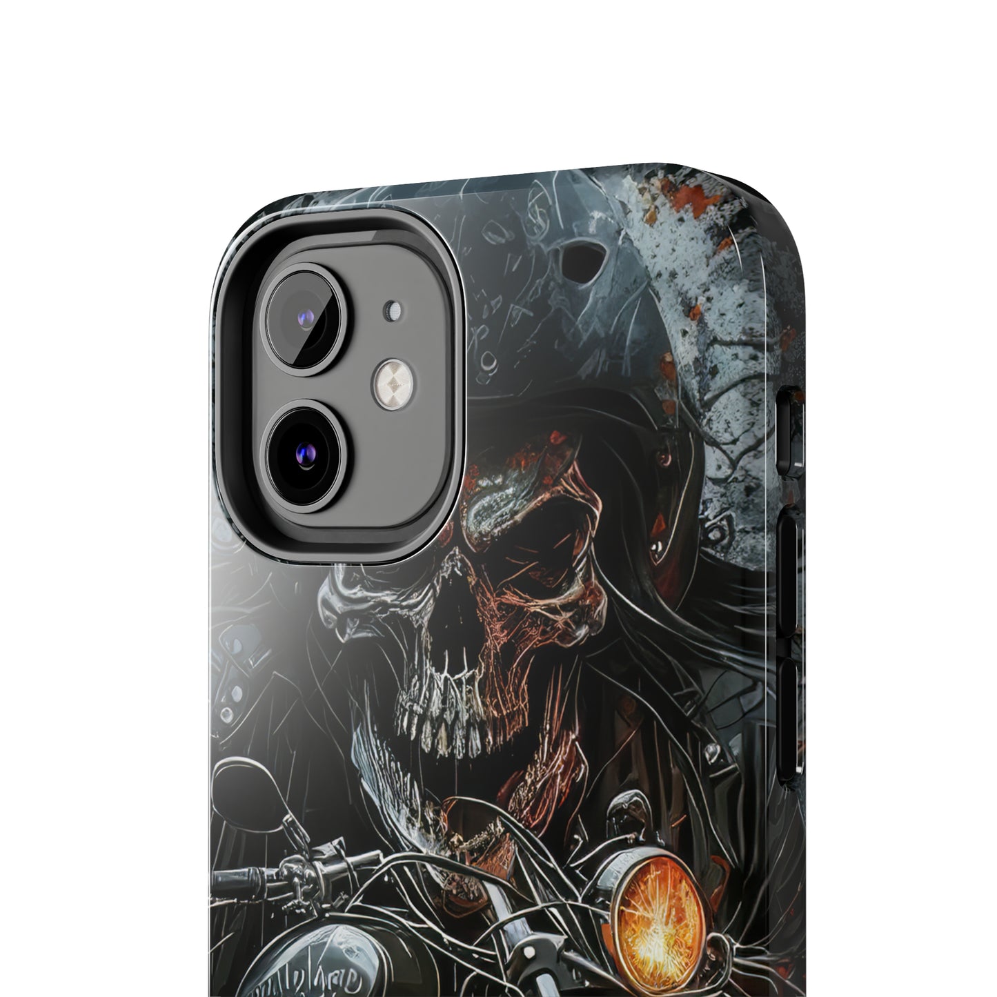 Skull Motorcycle Rider, Ready to Tear Up Road On Beautiful Bike 6 Tough Phone Cases