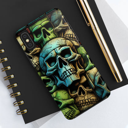 Metallic Chrome Skulls and classic Designed 13 Tough Phone Cases