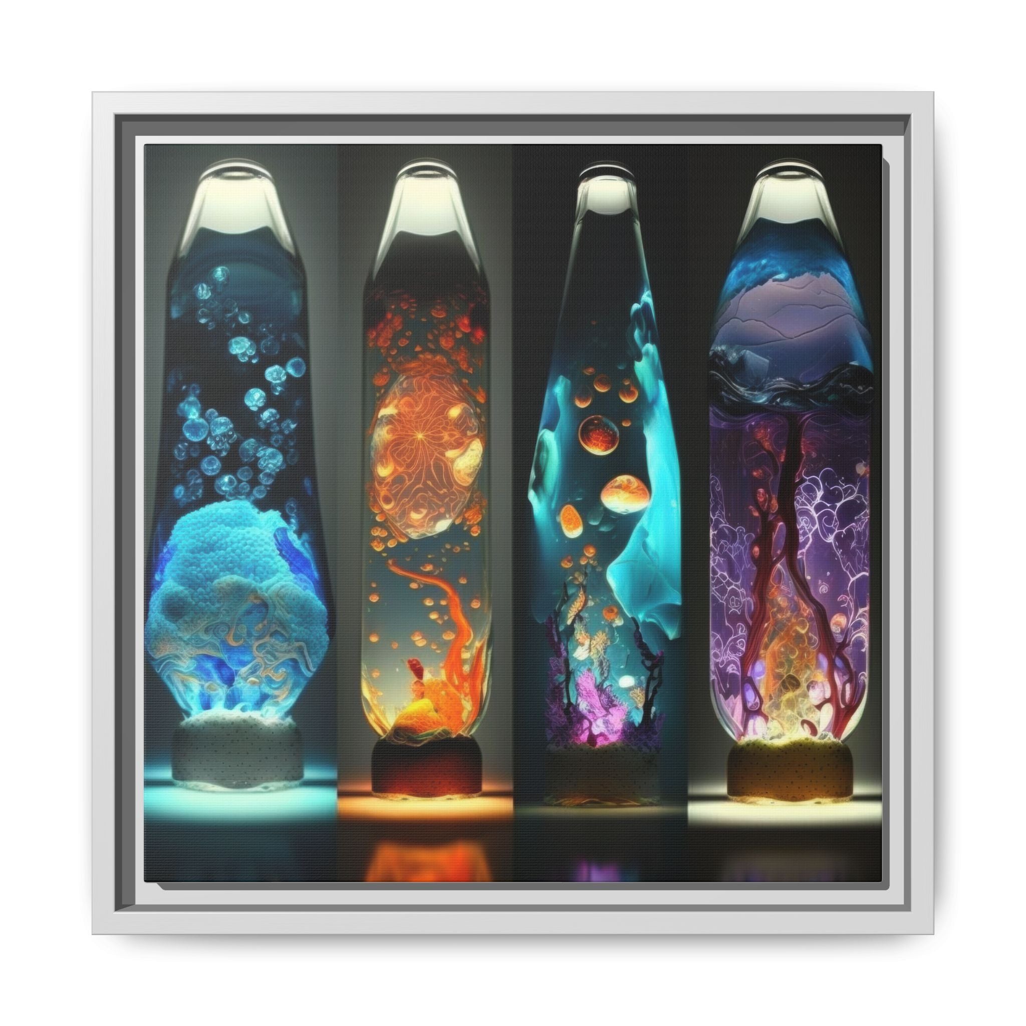 Elemental Currents, Art Print — Colorful Modern Wall Canvas