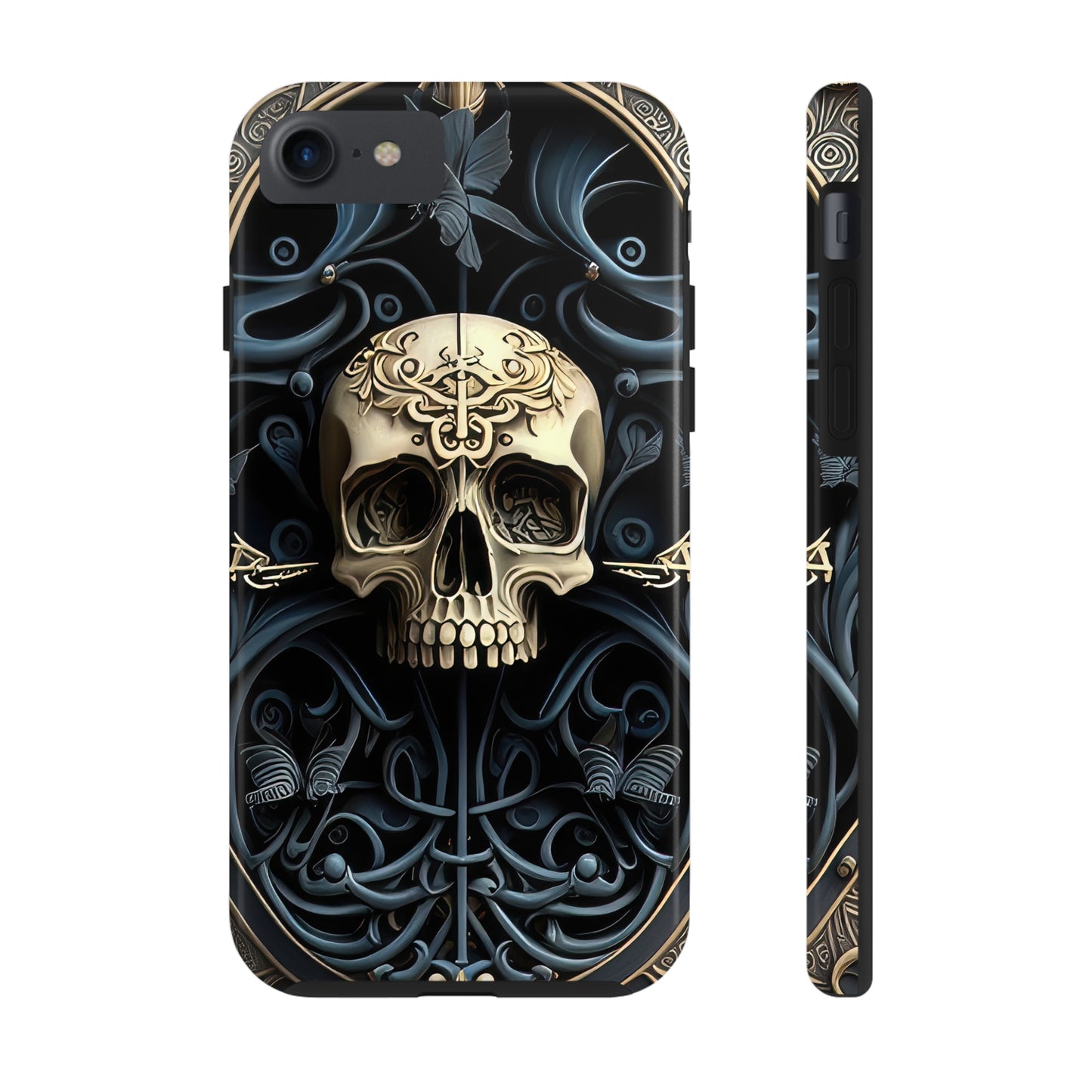 Metallic Chrome Skulls and classic Designed 6 Tough Phone Cases