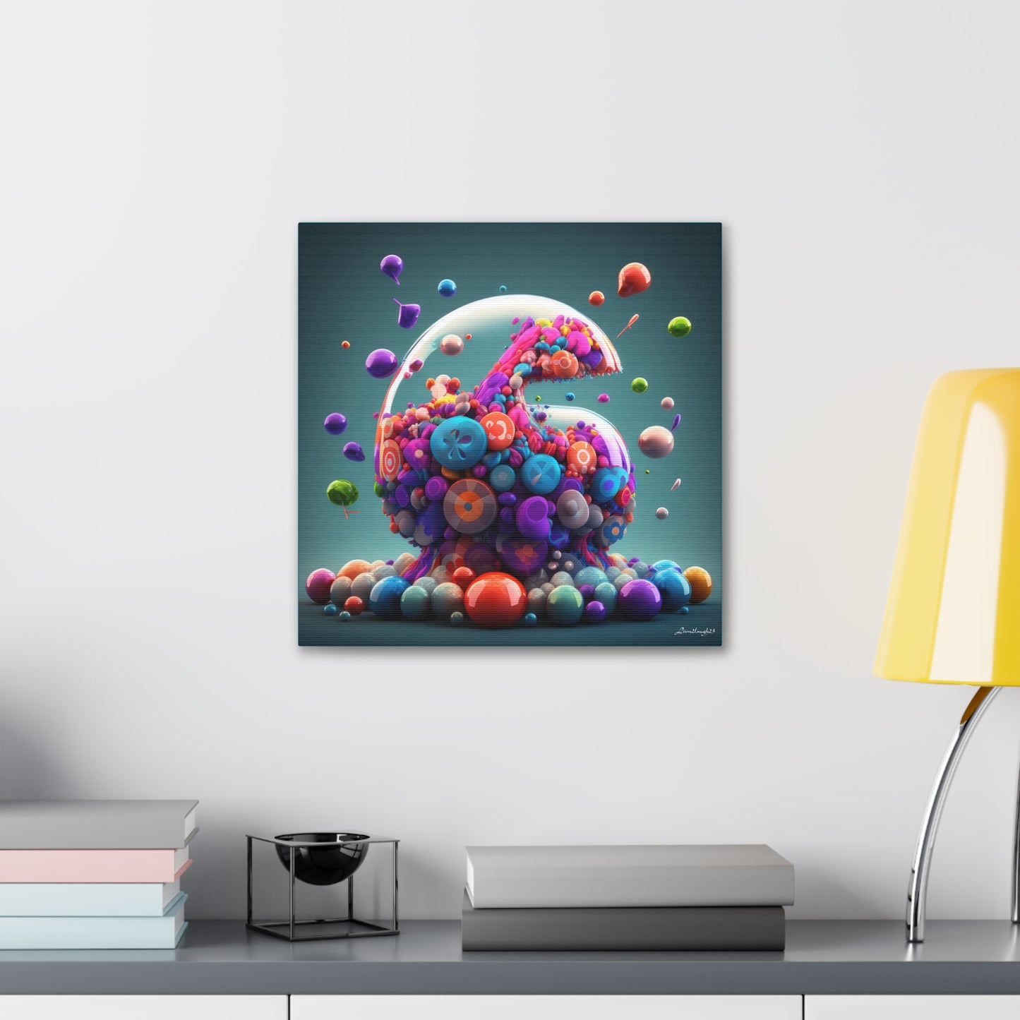 Candy Gummy Colorful Candy Like Jar Bliss Canvas Gallery Wraps