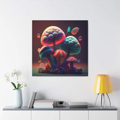 Beautiful Mushroom Luminating Colorful Bliss 5 Canvas Gallery Wraps