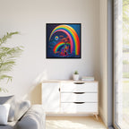 Home Beneath the Rainbow, Art Print — Colorful Modern Wall Canvas