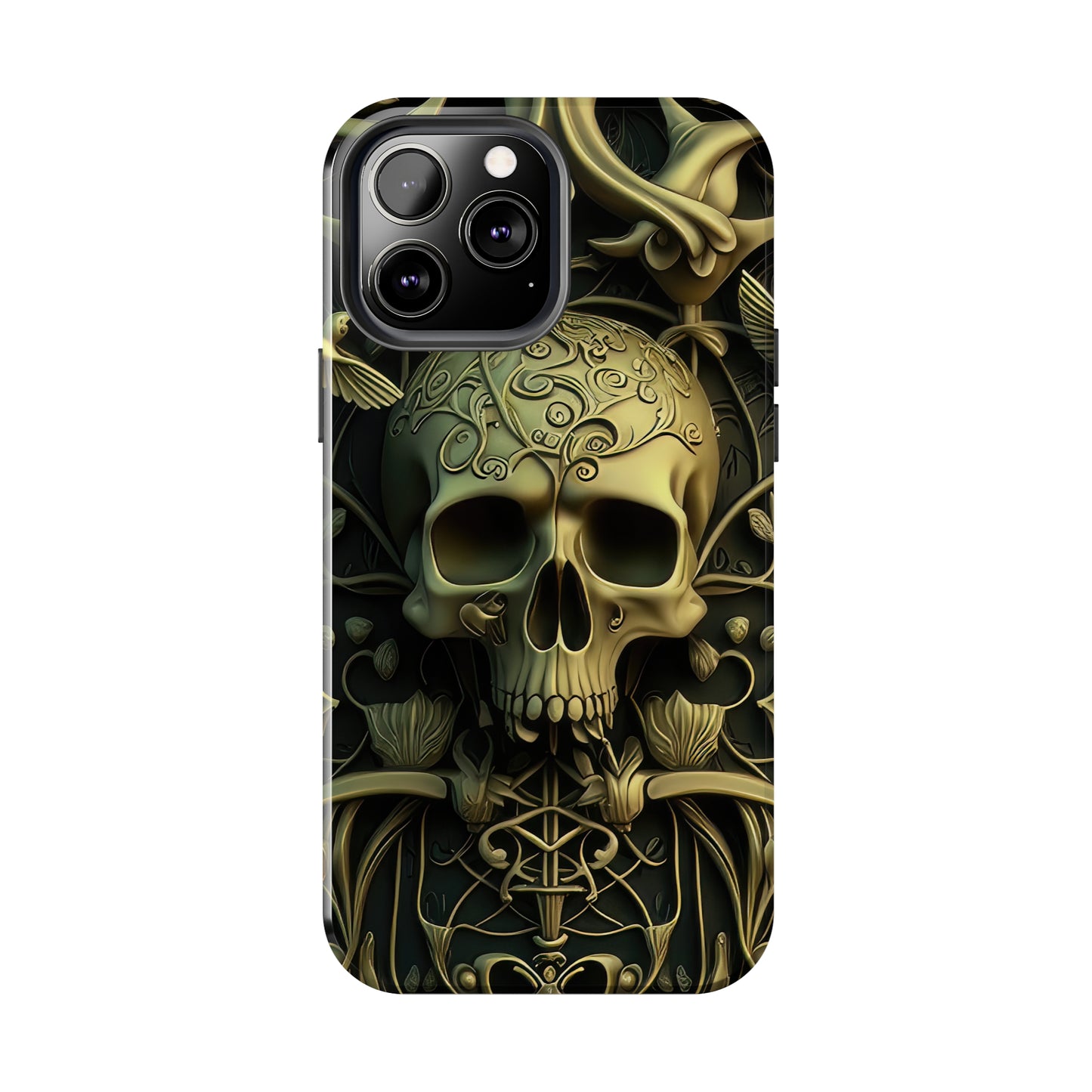 Metallic Chrome Skulls and classic Designed 3 Tough Phone Cases