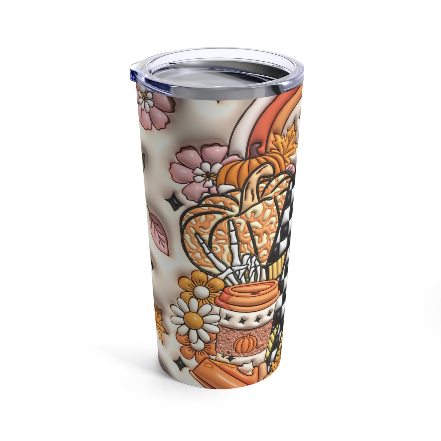 Fall And Halloween Bliss 3-D Puffy Halloween Tumbler 20oz