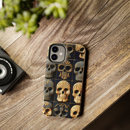 Metallic Chrome Skulls and classic Designed 17 Tough Phone Cases