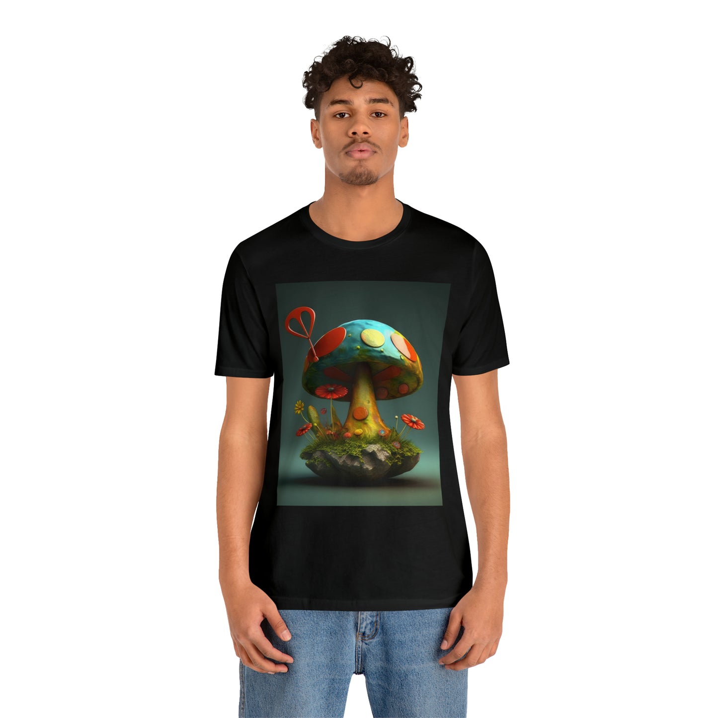 Hippie Mushroom Color Candy Style Design Style 4 Unisex Jersey Short Sleeve Tee