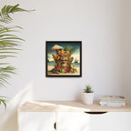 Tiki Dreams by the Shore, Art Print — Colorful Modern Wall Canvas