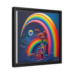 Home Beneath the Rainbow, Art Print — Colorful Modern Wall Canvas