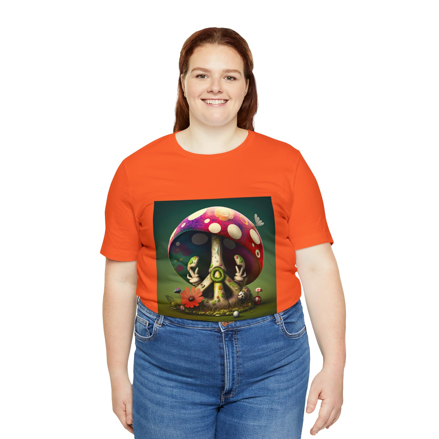 Hippie Mushroom Color Candy Style Design Style 9 Unisex Jersey Short Sleeve Tee