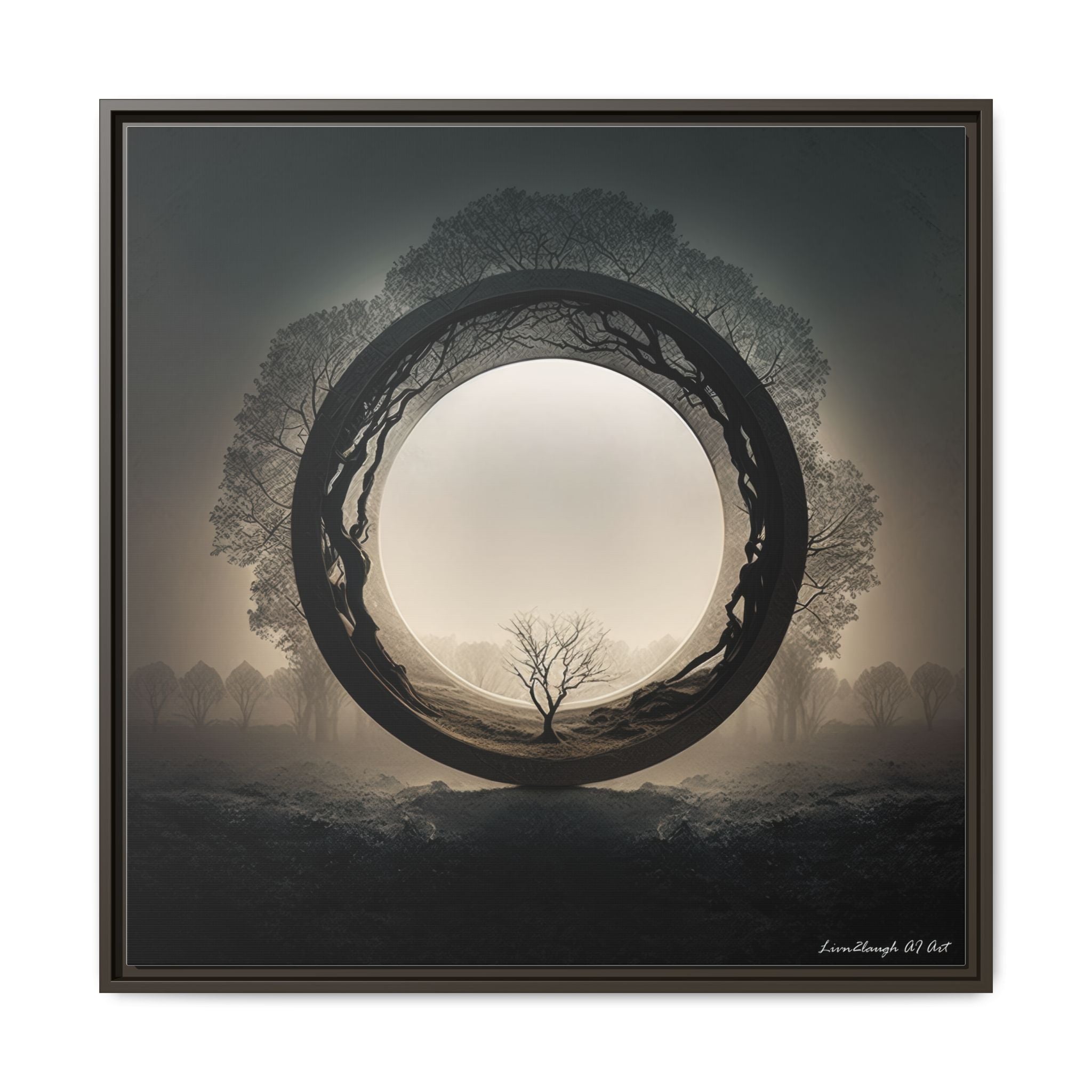 Circle of Stillness, Art Print — Colorful Modern Wall Canvas