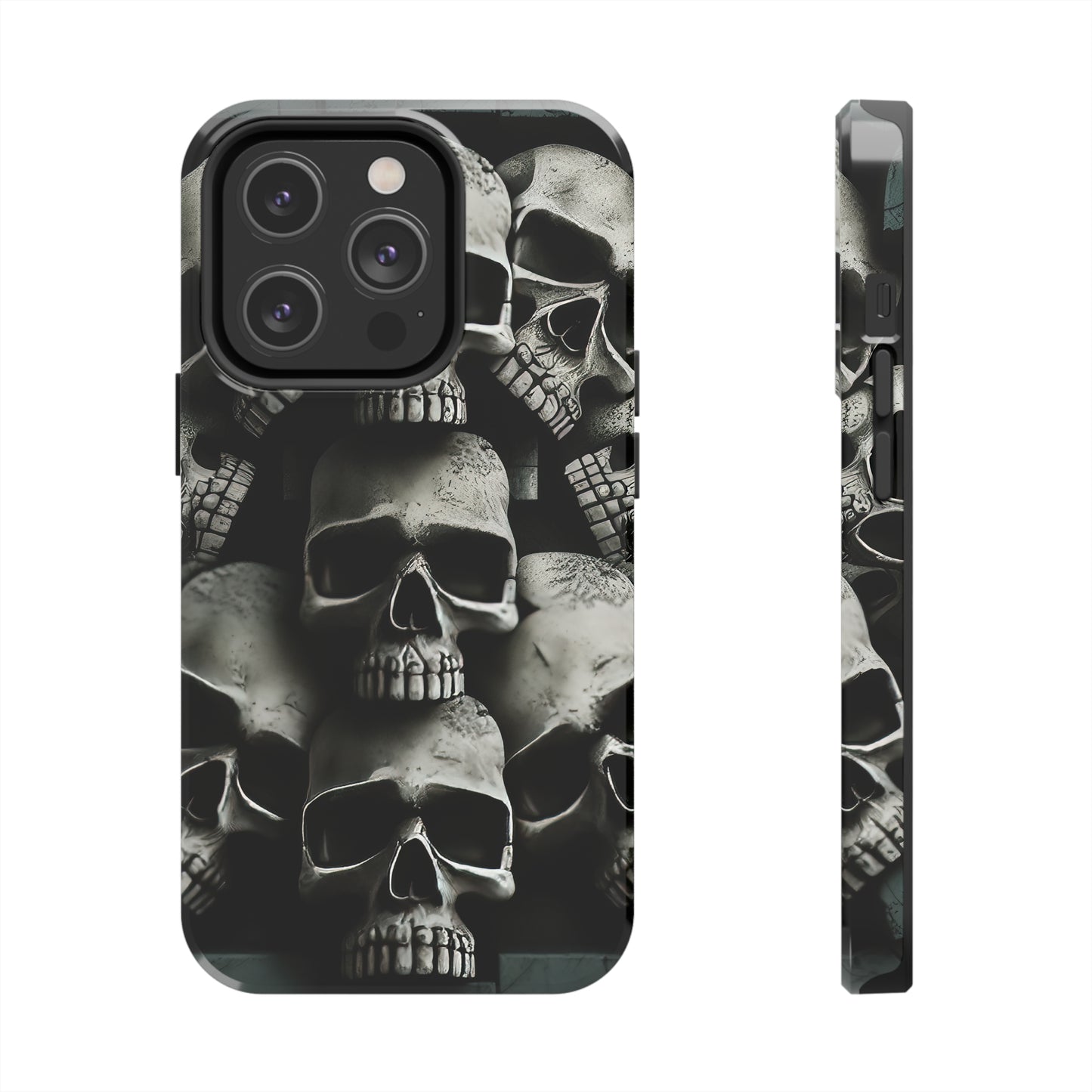 Metallic Chrome Skulls and classic Designed 11 Tough Phone Cases