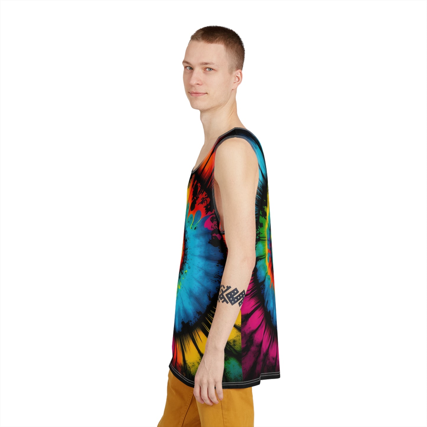 Bold And Beautiful Tie Dye Style Four Men's Tank (AOP)