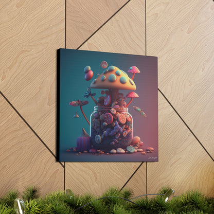 Beautiful Mushroom Luminating Colorful Bliss 10 Canvas Gallery Wraps