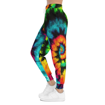 Bold And Beautiful Tie Dye Style Three Athletic Joggers (AOP)